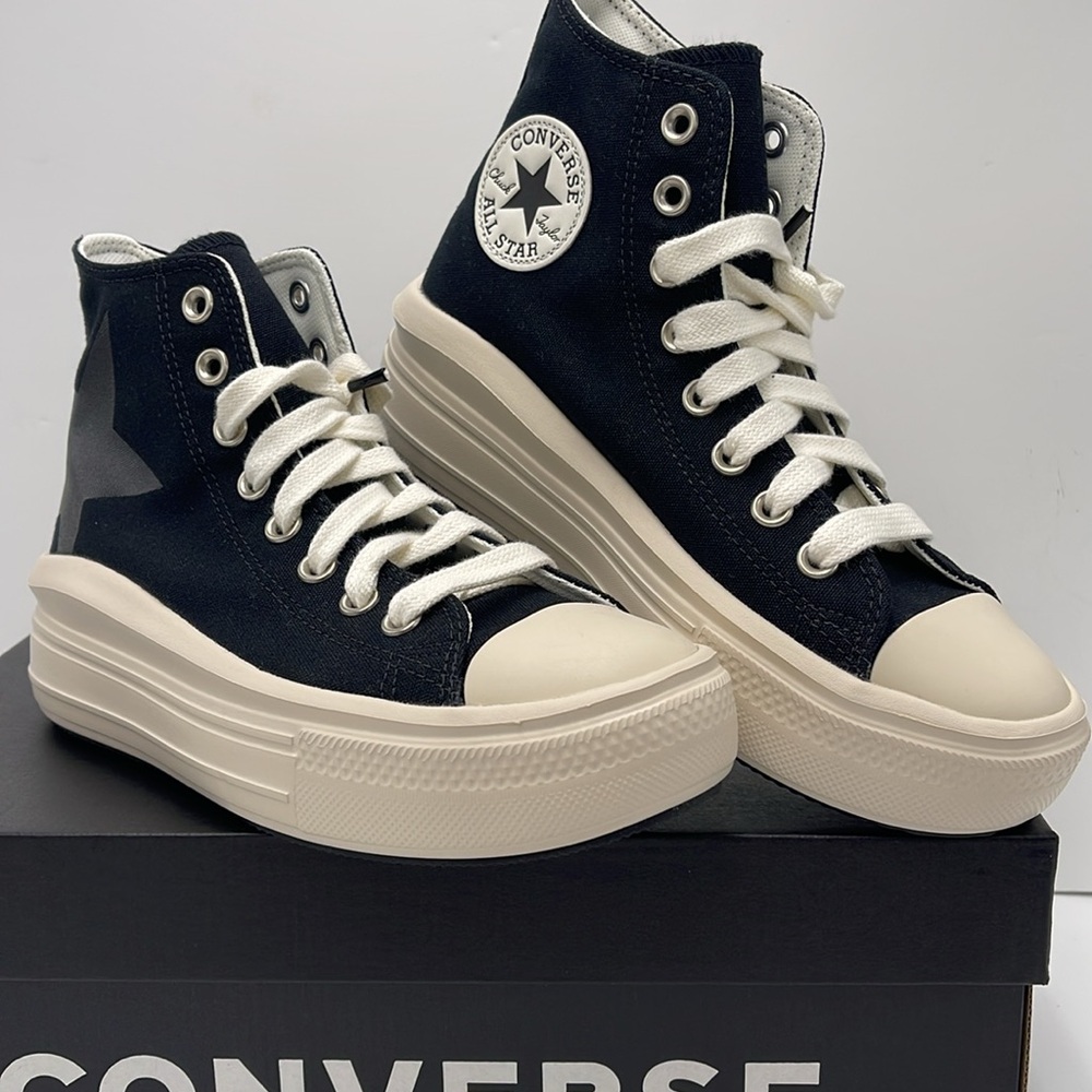 Converse WMNS A09899C CTAS MOVE HI
BLACK/NATURAL IVORY/EGRET Platforms Sneakers - Picture 4 of 16